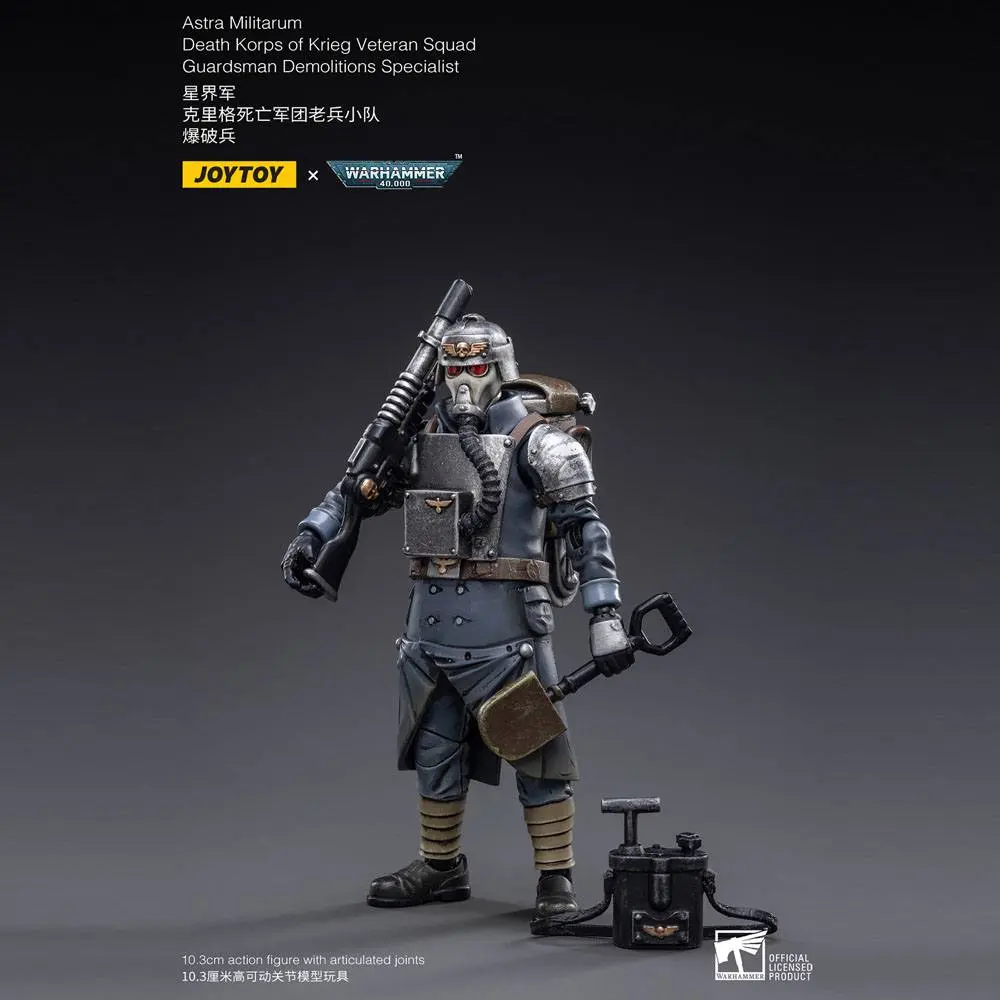 Warhammer 40k Action Figure 1/18 Death Korps of Krieg Veteran Squad Guardsman Demolitions Specialist 10 cm akcijska figura fotografija izdelka