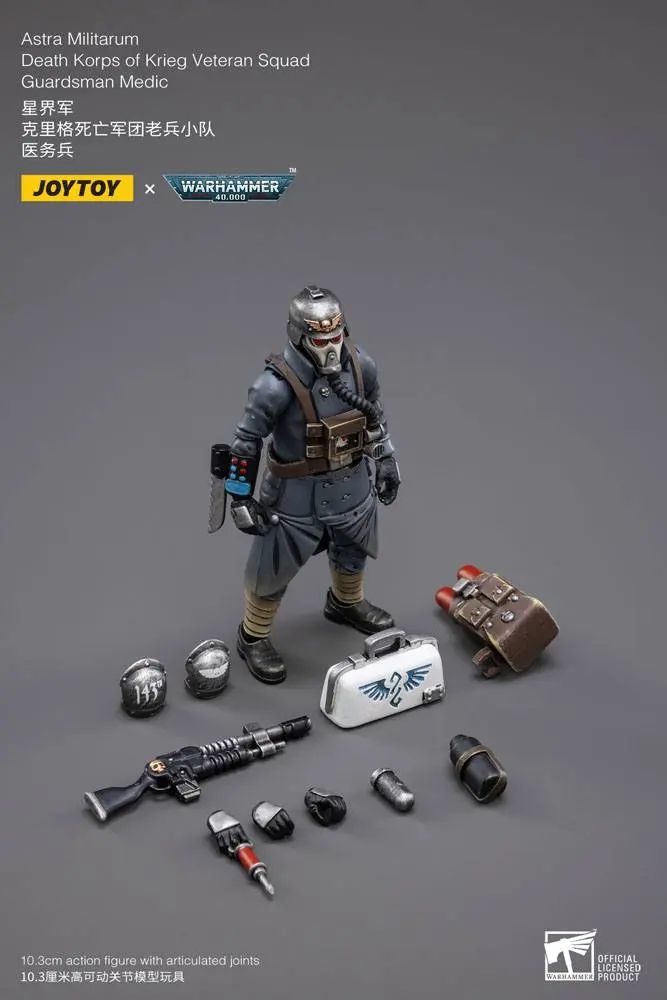 Warhammer 40k akcijska figura 1/18 Death Korps of Krieg Veteran Squad Guardsman Medic 10 cm fotografija izdelka