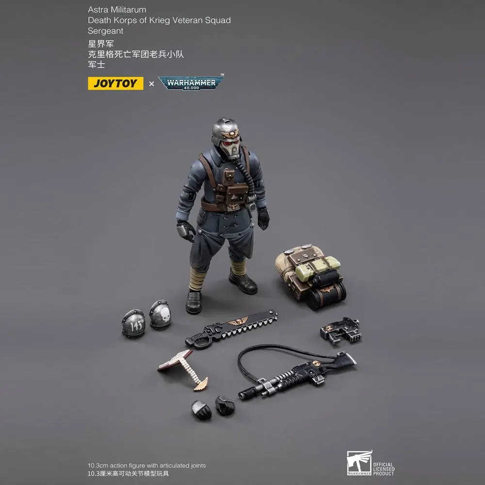 Warhammer 40k Action Figure 1/18 Death Korps of Krieg Veteran Squad Poveljnik desetine 10 cm  fotografija izdelka