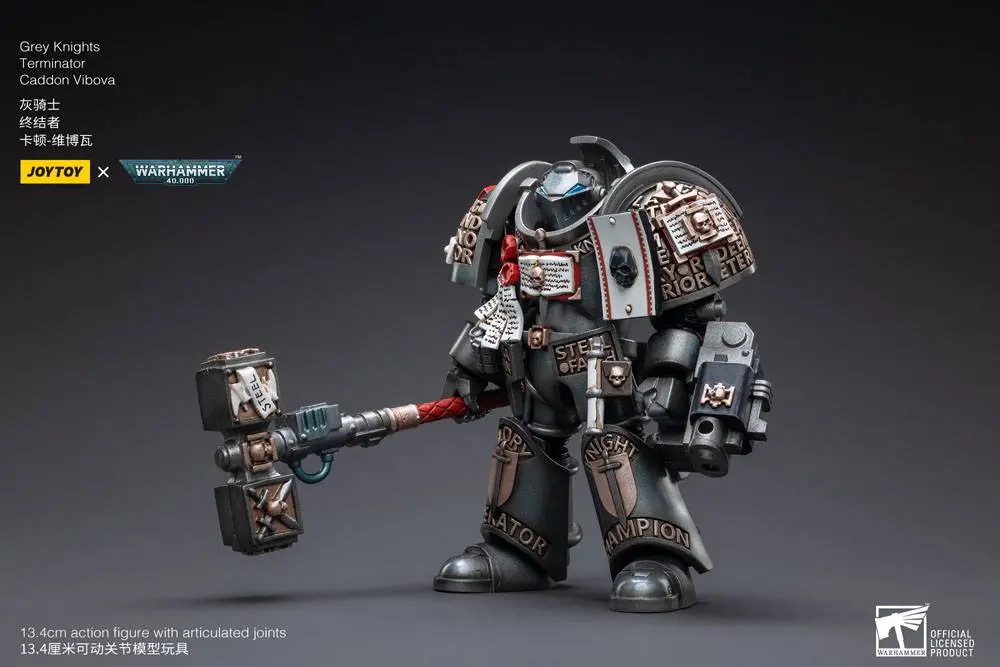 Warhammer 40k Akcijska figura 1/18 Grey Knights Terminator Caddon Vibova 13 cm fotografija izdelka