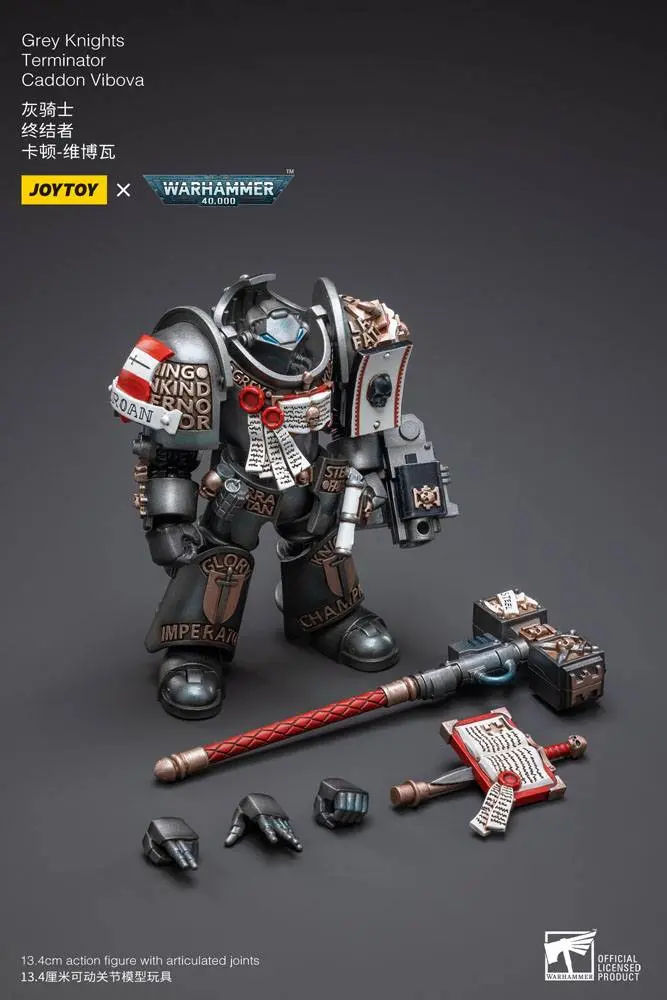 Warhammer 40k Akcijska figura 1/18 Grey Knights Terminator Caddon Vibova 13 cm fotografija izdelka