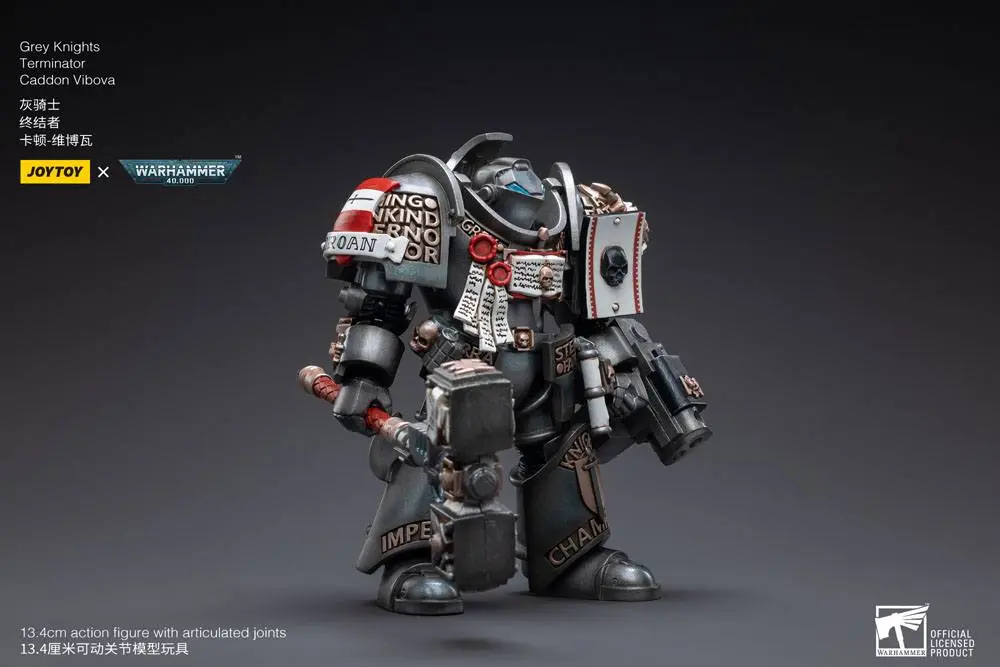 Warhammer 40k Akcijska figura 1/18 Grey Knights Terminator Caddon Vibova 13 cm fotografija izdelka