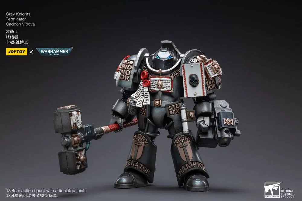 Warhammer 40k Akcijska figura 1/18 Grey Knights Terminator Caddon Vibova 13 cm fotografija izdelka