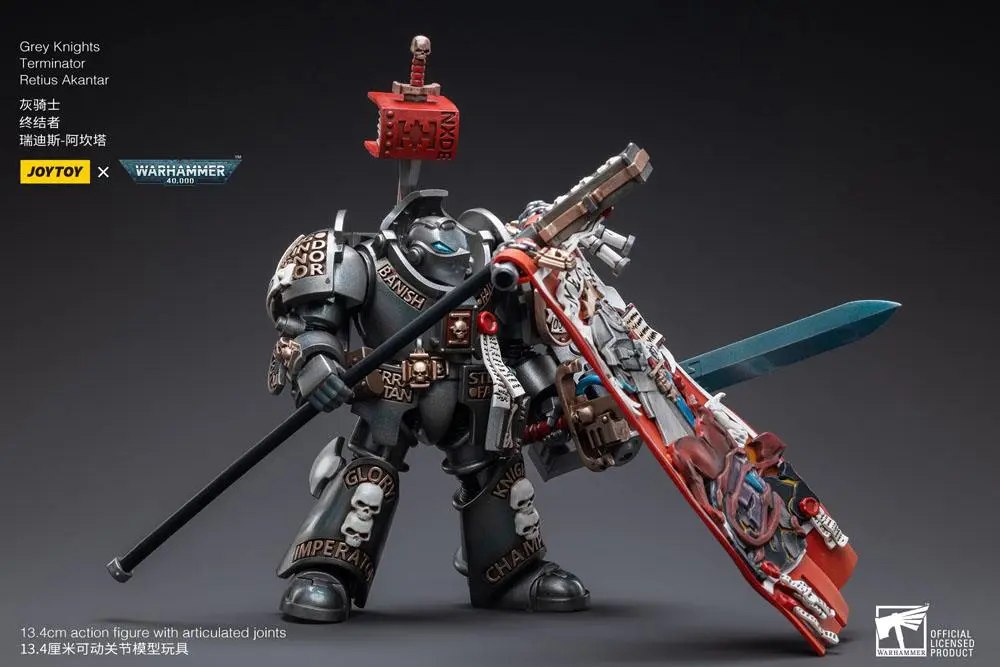 Warhammer 40k akcijska figura 1/18 Grey Knights Terminator Retius Akantar 13 cm fotografija izdelka