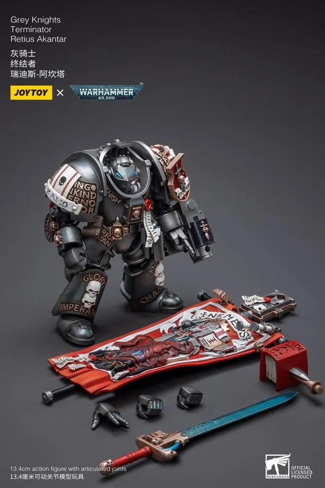 Warhammer 40k akcijska figura 1/18 Grey Knights Terminator Retius Akantar 13 cm fotografija izdelka