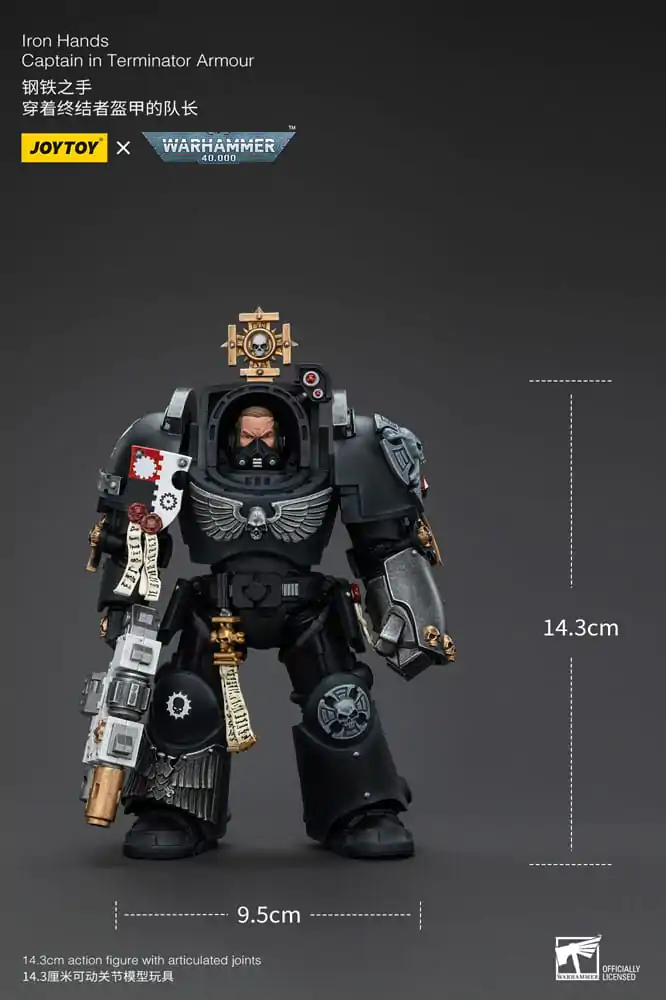 Warhammer 40k Akcijska Figura 1/18 Iron Hands Captain in Oklepu Terminatorja 14 cm fotografija izdelka