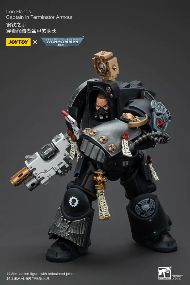 Warhammer 40k Akcijska Figura 1/18 Iron Hands Captain in Oklepu Terminatorja 14 cm fotografija izdelka