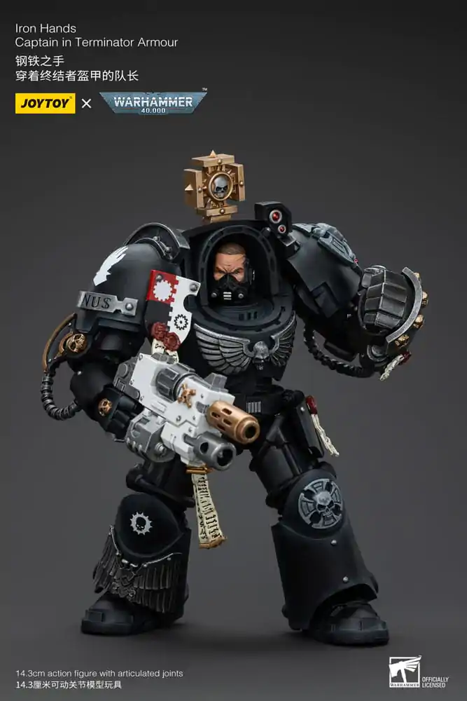 Warhammer 40k Akcijska Figura 1/18 Iron Hands Captain in Oklepu Terminatorja 14 cm fotografija izdelka