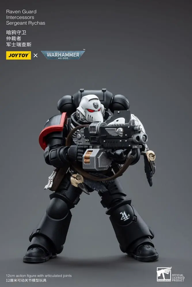 Warhammer 40k Akcijska figura 1/18 Raven Guard Intercessors Sergeant Rychas 12 cm fotografija izdelka
