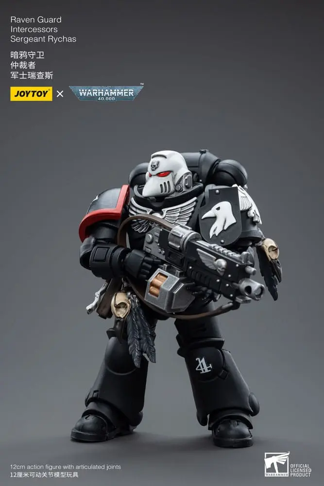 Warhammer 40k Akcijska figura 1/18 Raven Guard Intercessors Sergeant Rychas 12 cm fotografija izdelka