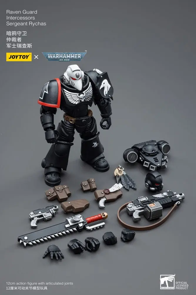 Warhammer 40k Akcijska figura 1/18 Raven Guard Intercessors Sergeant Rychas 12 cm fotografija izdelka