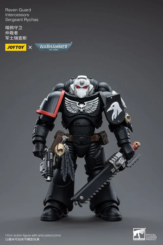 Warhammer 40k Akcijska figura 1/18 Raven Guard Intercessors Sergeant Rychas 12 cm fotografija izdelka