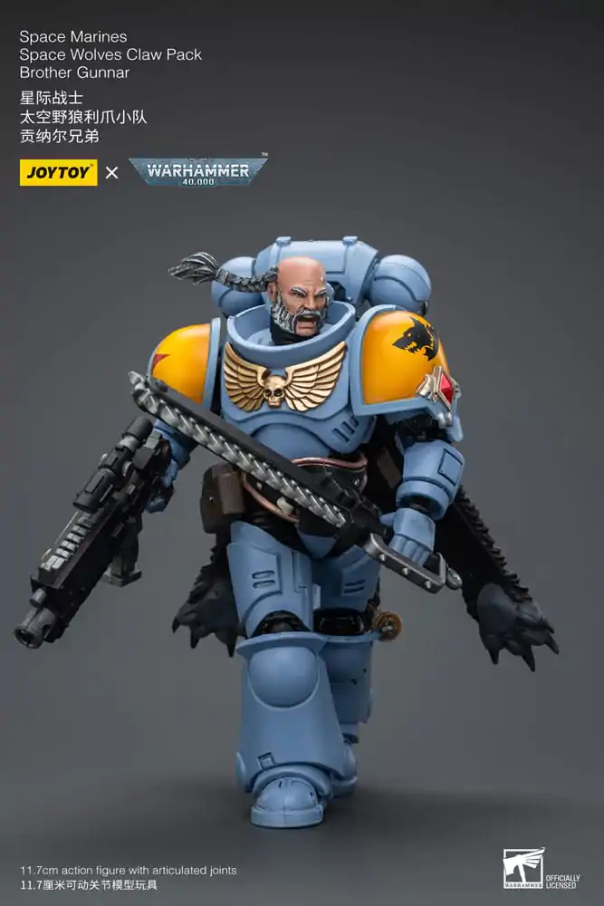 Warhammer 40k Akcijska Figura 1/18 Space Marines Space Wolves Claw Pack Brother Gunnar 12 cm fotografija izdelka