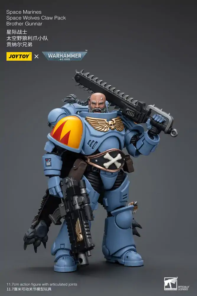 Warhammer 40k Akcijska Figura 1/18 Space Marines Space Wolves Claw Pack Brother Gunnar 12 cm fotografija izdelka