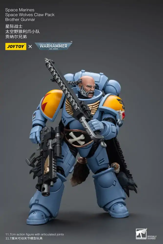 Warhammer 40k Akcijska Figura 1/18 Space Marines Space Wolves Claw Pack Brother Gunnar 12 cm fotografija izdelka