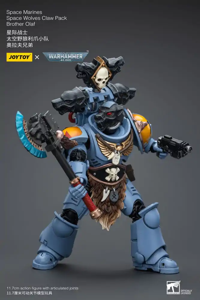 Akcijska figura Warhammer 40k 1/18 Space Marines Space Wolves Claw Pack Brother Olaf 12 cm fotografija izdelka