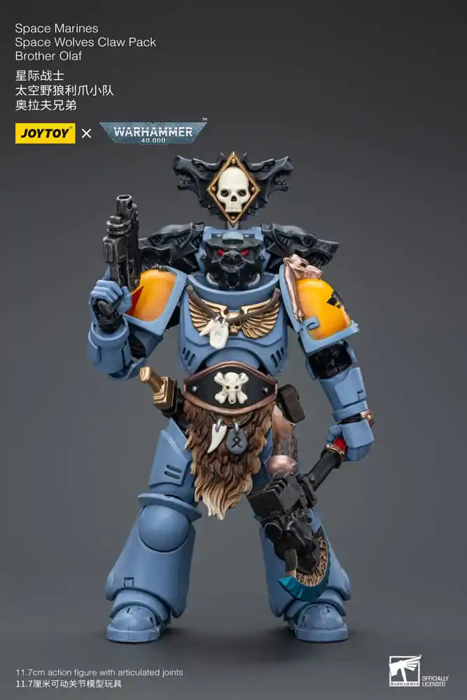 Akcijska figura Warhammer 40k 1/18 Space Marines Space Wolves Claw Pack Brother Olaf 12 cm fotografija izdelka