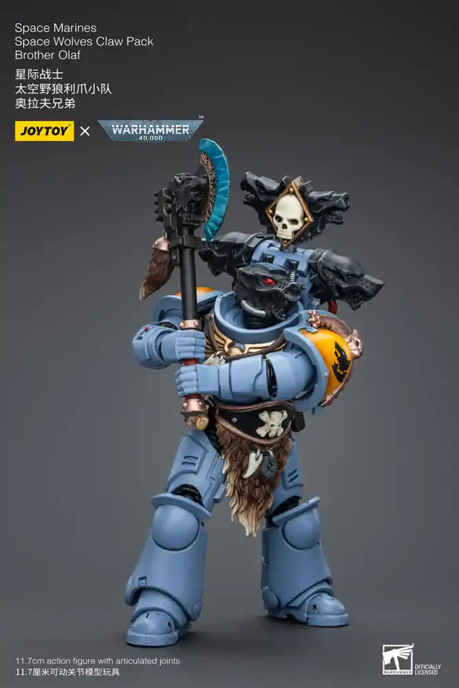 Akcijska figura Warhammer 40k 1/18 Space Marines Space Wolves Claw Pack Brother Olaf 12 cm fotografija izdelka