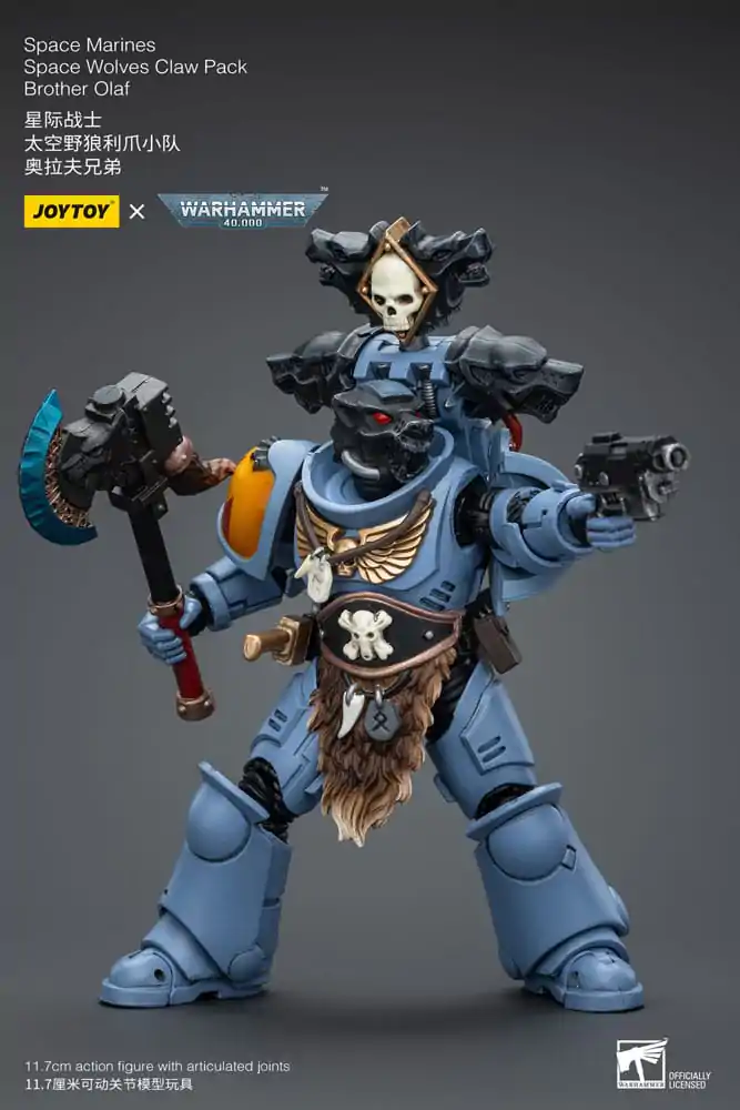 Akcijska figura Warhammer 40k 1/18 Space Marines Space Wolves Claw Pack Brother Olaf 12 cm fotografija izdelka