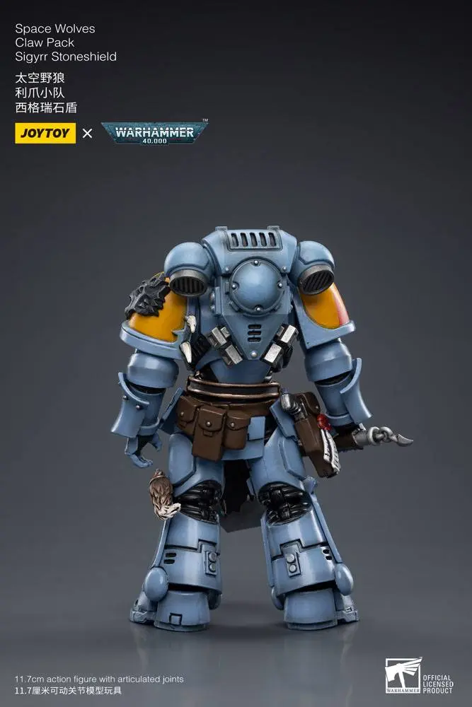 Warhammer 40k Akcijska figura 1/18 Space Wolves Claw Pack Sigyrr Stoneshield 12 cm fotografija izdelka