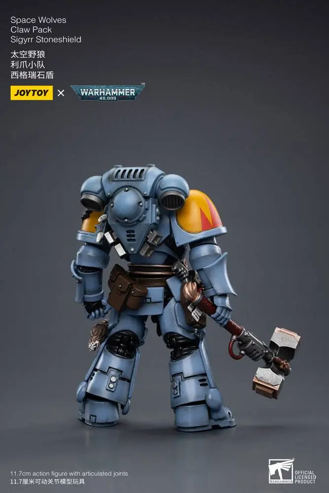 Warhammer 40k Akcijska figura 1/18 Space Wolves Claw Pack Sigyrr Stoneshield 12 cm fotografija izdelka