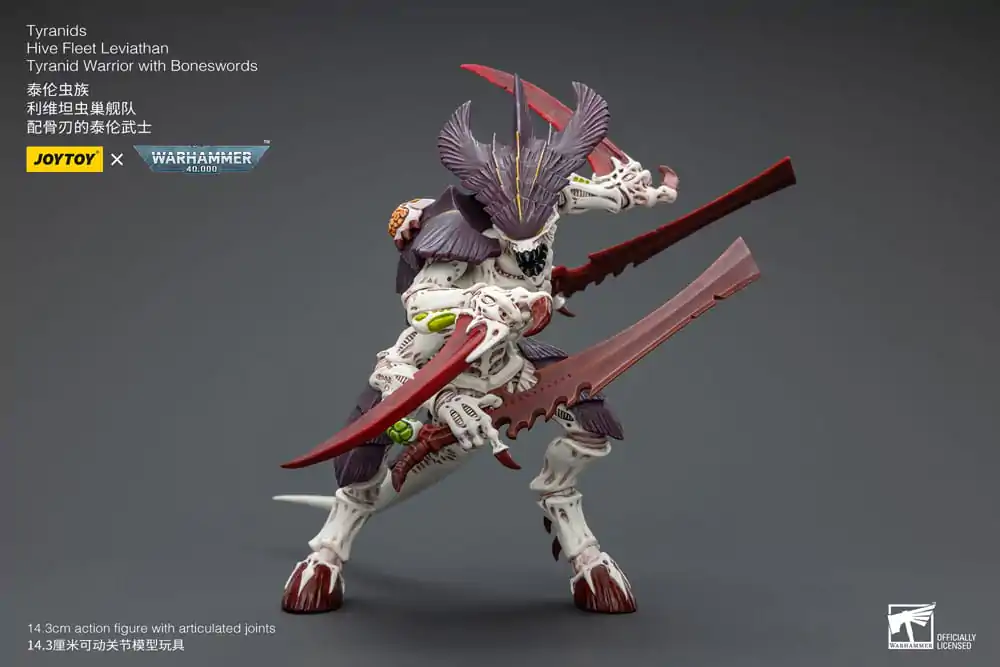 Warhammer 40k Akcijska figura 1/18 Tyranids Hive Fleet Leviathan Tyranid Warrior z Boneswords 12 cm fotografija izdelka