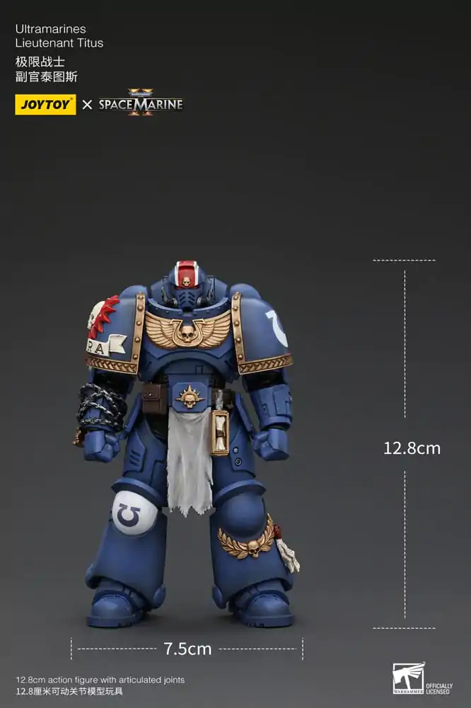 Warhammer 40k Akcijska figura 1/18 Ultramarines Lieutenant Titus 13 cm fotografija izdelka