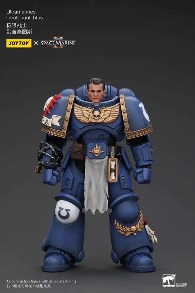 Warhammer 40k Akcijska figura 1/18 Ultramarines Lieutenant Titus 13 cm fotografija izdelka