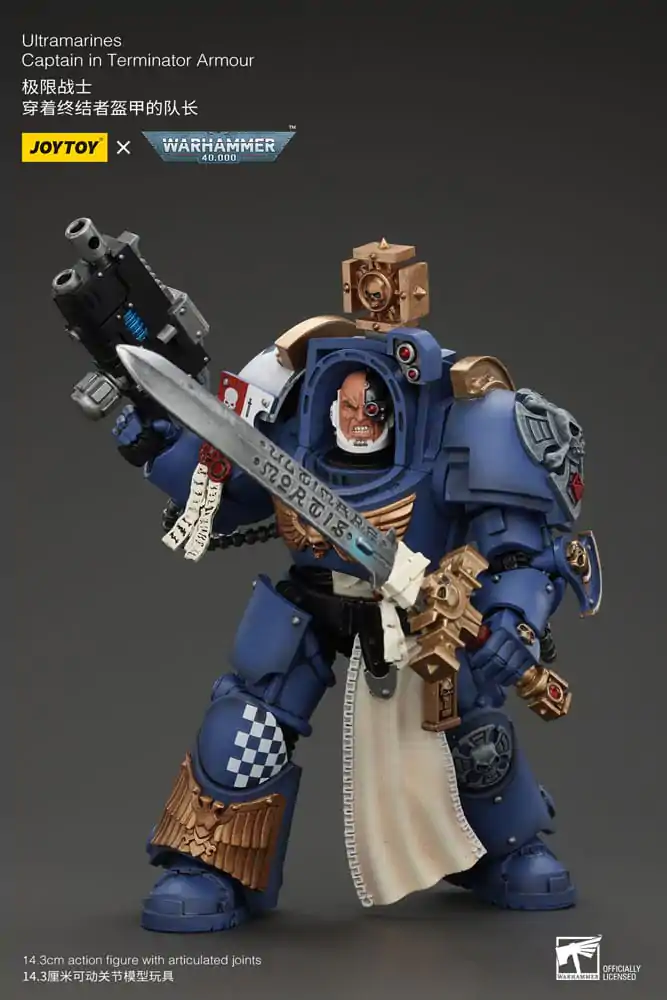 Warhammer 40k Akcijska figura 1/18 Ultramarines Captain In Terminator Armour 14 cm fotografija izdelka