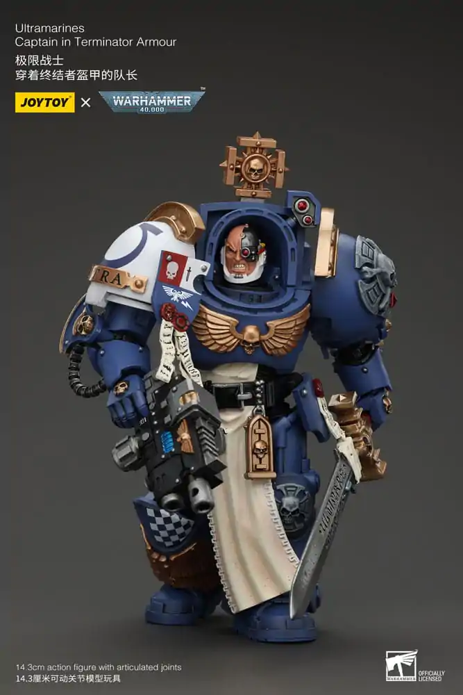 Warhammer 40k Akcijska figura 1/18 Ultramarines Captain In Terminator Armour 14 cm fotografija izdelka