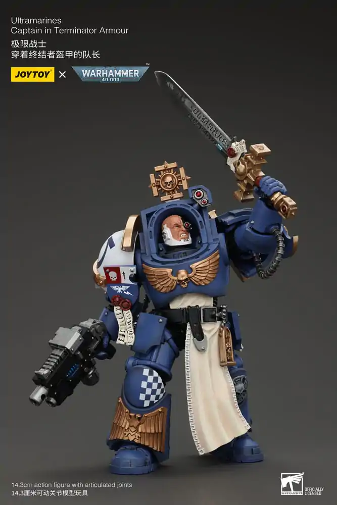 Warhammer 40k Akcijska figura 1/18 Ultramarines Captain In Terminator Armour 14 cm fotografija izdelka