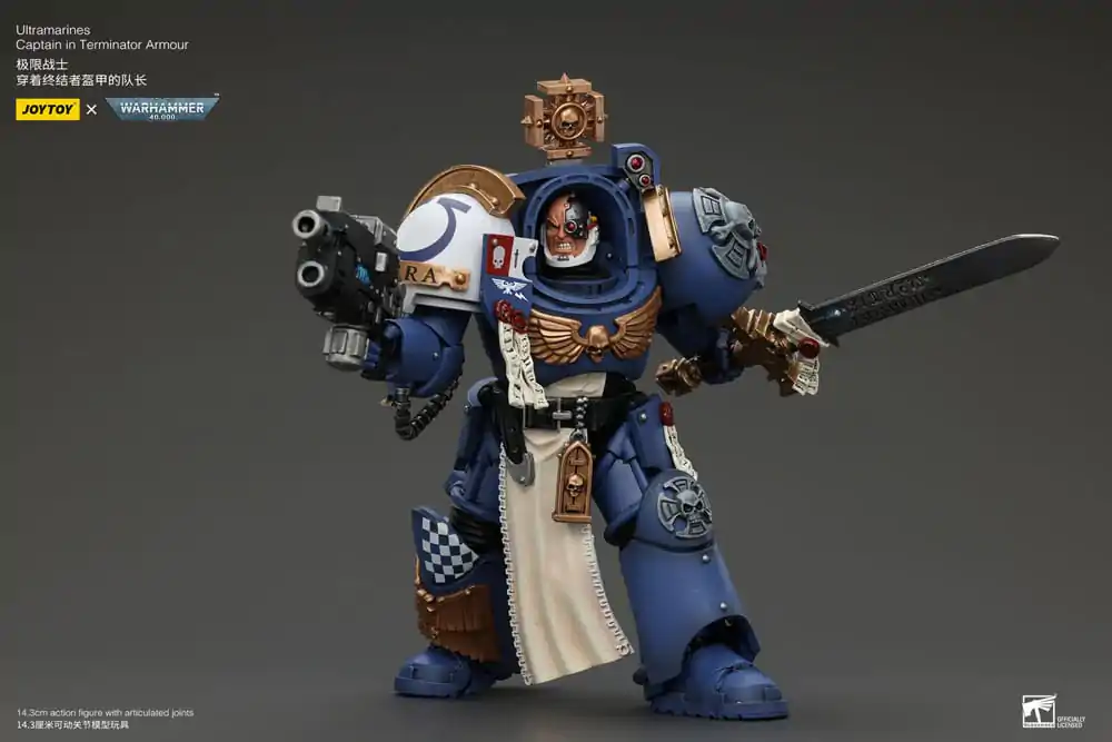 Warhammer 40k Akcijska figura 1/18 Ultramarines Captain In Terminator Armour 14 cm fotografija izdelka