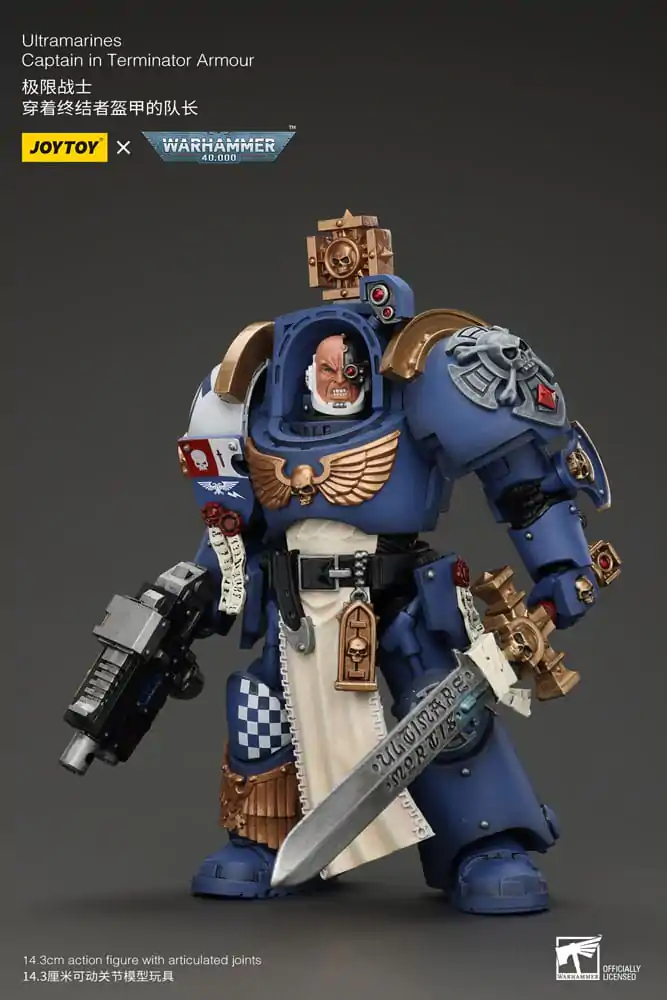 Warhammer 40k Akcijska figura 1/18 Ultramarines Captain In Terminator Armour 14 cm fotografija izdelka