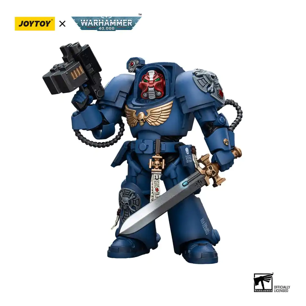 Warhammer 40k akcijska figura 1/18 Ultramarines Terminator Squad Sergeant z Power Sword in Teleport Homer 12 cm fotografija izdelka