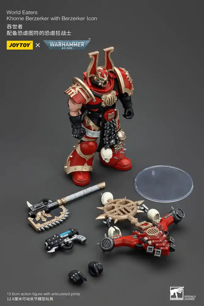 Akcijska figura Warhammer 40k 1/18 World Eaters Khorne Berzerker z Berzerker lcono 13 cm fotografija izdelka