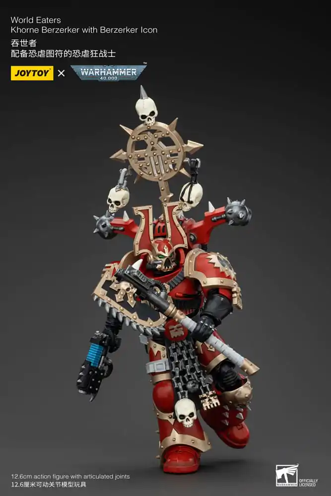 Akcijska figura Warhammer 40k 1/18 World Eaters Khorne Berzerker z Berzerker lcono 13 cm fotografija izdelka