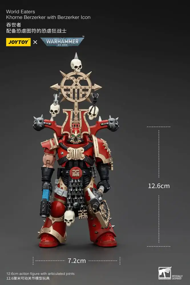 Akcijska figura Warhammer 40k 1/18 World Eaters Khorne Berzerker z Berzerker lcono 13 cm fotografija izdelka