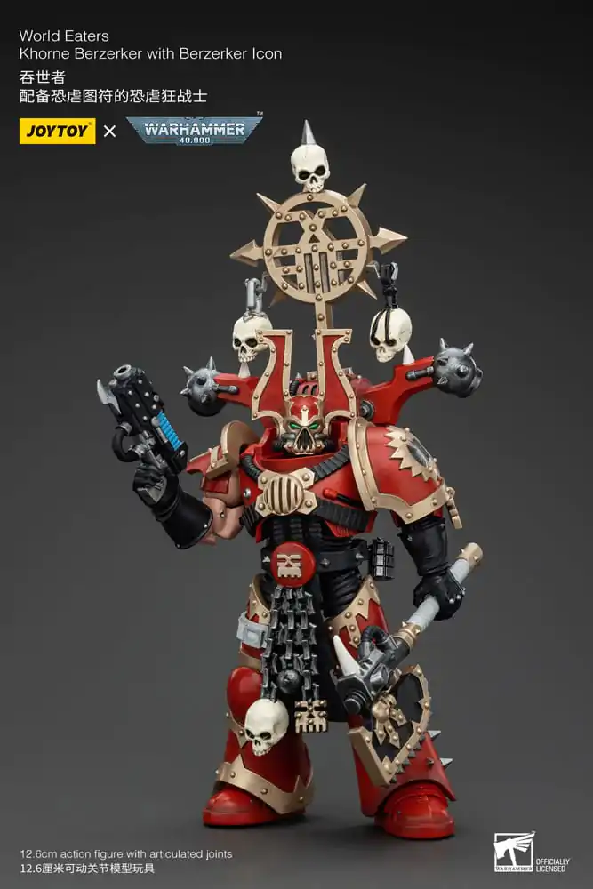 Akcijska figura Warhammer 40k 1/18 World Eaters Khorne Berzerker z Berzerker lcono 13 cm fotografija izdelka