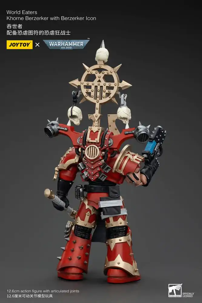 Akcijska figura Warhammer 40k 1/18 World Eaters Khorne Berzerker z Berzerker lcono 13 cm fotografija izdelka