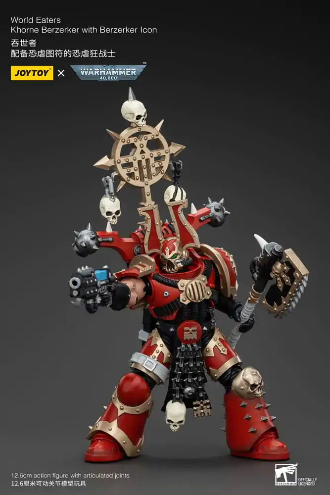 Akcijska figura Warhammer 40k 1/18 World Eaters Khorne Berzerker z Berzerker lcono 13 cm fotografija izdelka