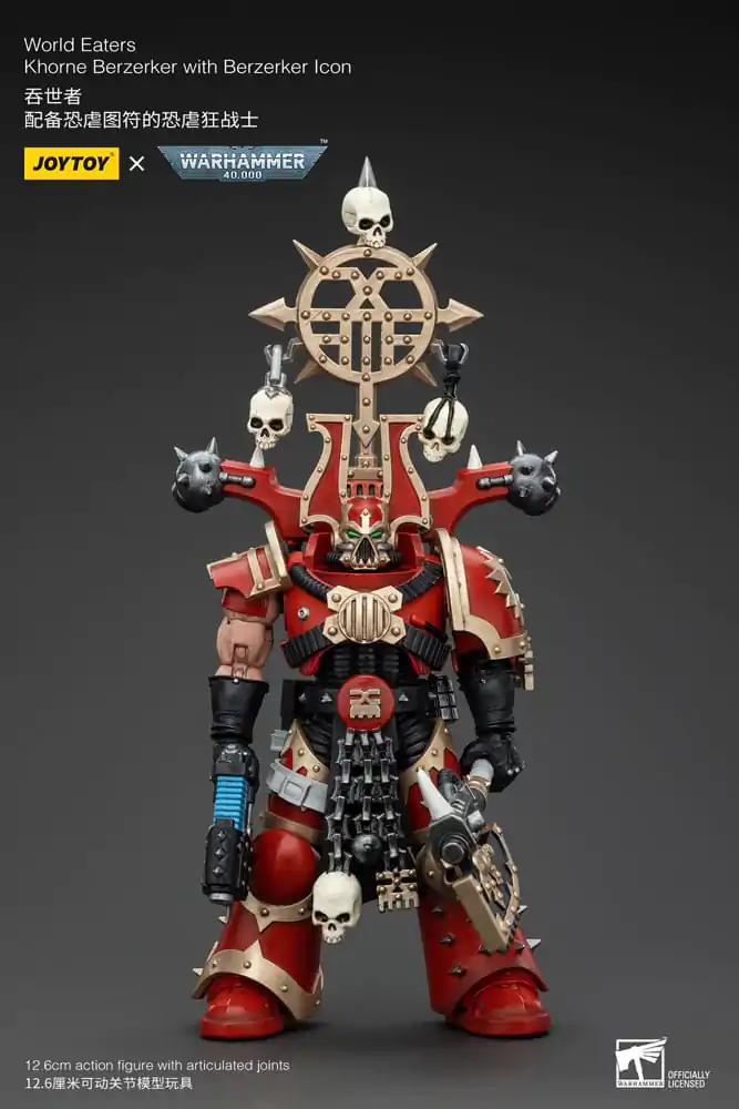 Akcijska figura Warhammer 40k 1/18 World Eaters Khorne Berzerker z Berzerker lcono 13 cm fotografija izdelka