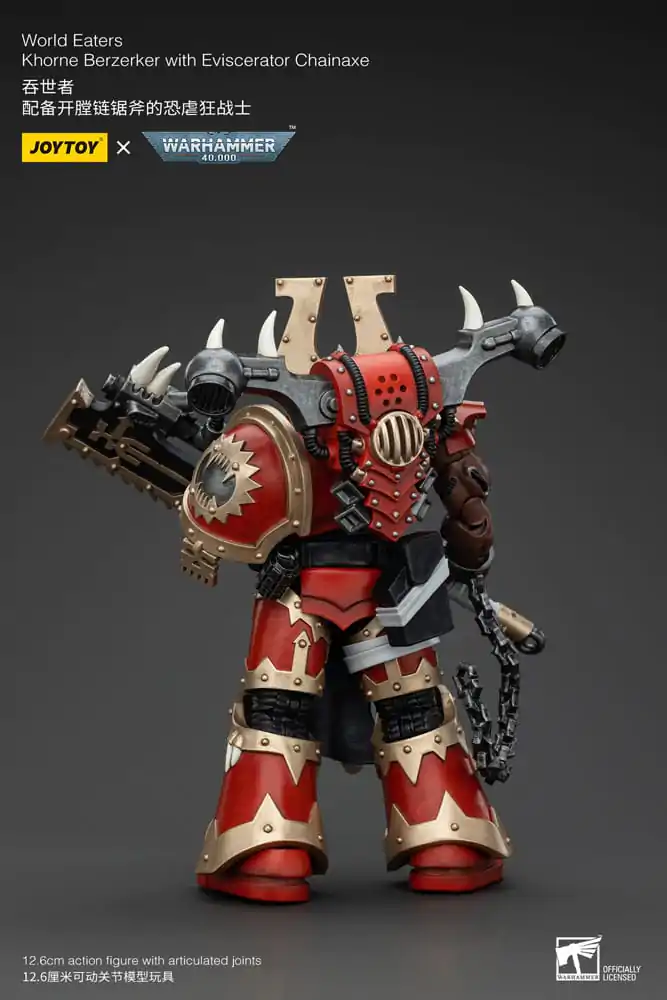 Warhammer 40k Akcijska figura 1/18 World Eaters Khorne Berzerker z Eviscerator Chainaxe 13 cm fotografija izdelka