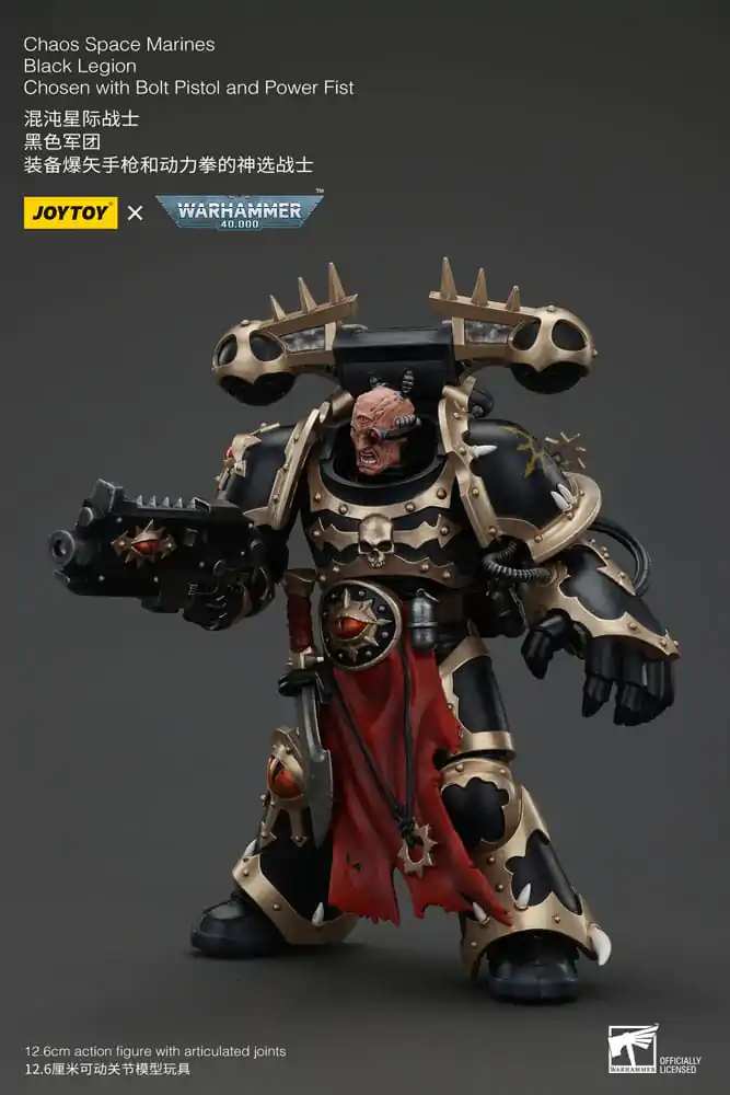 Warhammer 40k Akcijska Figura Chaos Space Marines Black Legion Chosen z Bolt Pištolo in Power Pestjo 20 cm fotografija izdelka