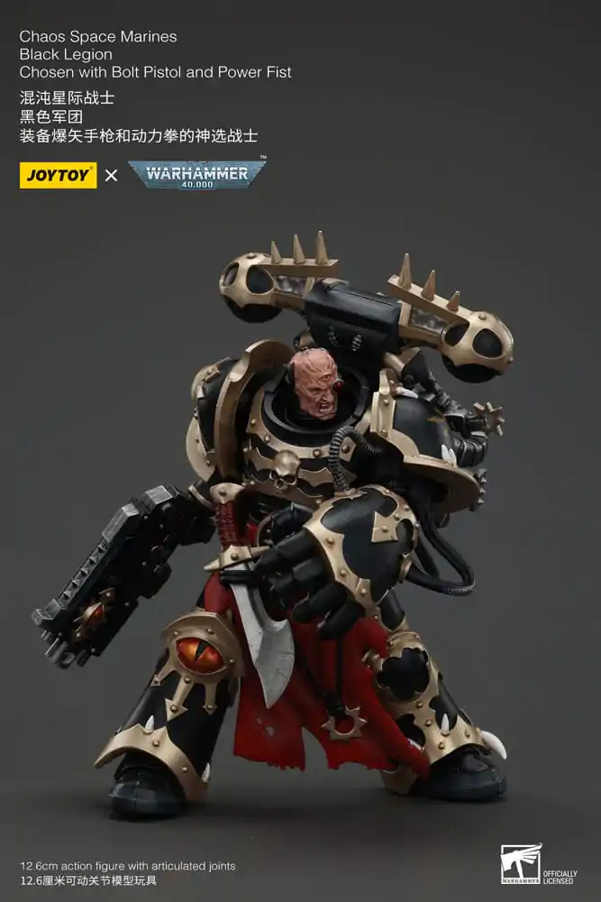 Warhammer 40k Akcijska Figura Chaos Space Marines Black Legion Chosen z Bolt Pištolo in Power Pestjo 20 cm fotografija izdelka