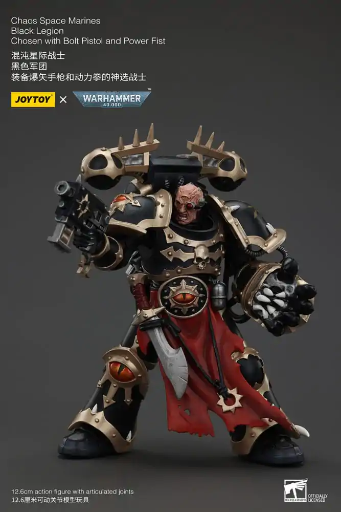 Warhammer 40k Akcijska Figura Chaos Space Marines Black Legion Chosen z Bolt Pištolo in Power Pestjo 20 cm fotografija izdelka