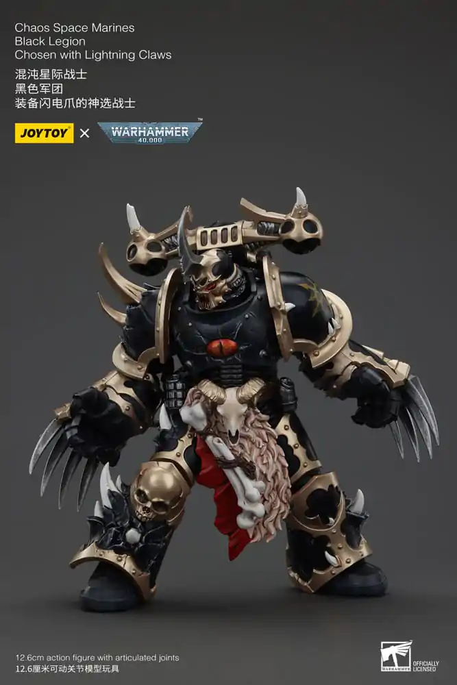 Warhammer 40k Akcijska figura Chaos Space Marines Black Legion Chosen z Lightning Claws 20 cm fotografija izdelka