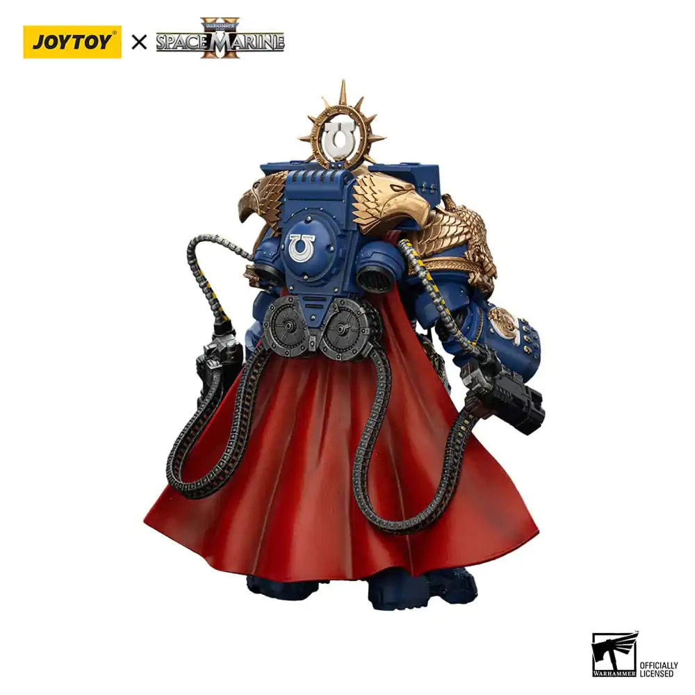 Warhammer 40k Akcijska figura Ultramarines Marneus Calgar Chapter Master z MKX Gravis Armour in Gauntlets of Ultramar 13 cm fotografija izdelka