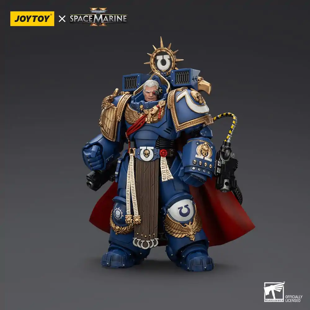 Warhammer 40k Akcijska figura Ultramarines Marneus Calgar Chapter Master z MKX Gravis Armour in Gauntlets of Ultramar 13 cm fotografija izdelka