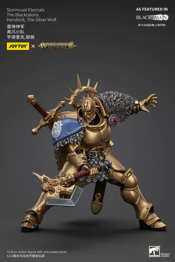 Warhammer Age of Sigmar Akcijska Figura Stormcast Eternals The Blacktalons Hendrick The Silver Wolf 20 cm fotografija izdelka