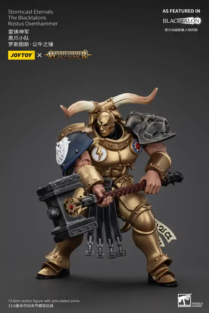 Warhammer Age of Sigmar akcijska figura Stormcast Eternals The Blacktalons Rostus Oxen hammer 20 cm fotografija izdelka